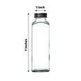 thumbnail image 3 of Efavormart 12 Pack | 12oz French Square Clear Glass Jars With Aluminum Caps, Refillable Glass Storage Bottles - 7", 3 of 11