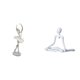 thumbnail image 1 of Figura creativa moderna de una bailarina pensante. Escultura abstracta. Adorno de escritorio único para dormitorio, chimenea, oficina, entrada. Regalo, 1 of 8
