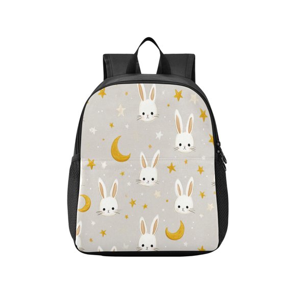 Toddler Backpack Sleepy Night Bunny Waterproof Lightweight Backpack Casual Mini Daypack for Daycare & Travel