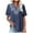 Navy, variant on Spring Tops for Women Workout Tops Plus Size Women Fashion Women's Summer V-Neck Short Sleeve Cotton Linen Solid Casual T-shirt Blouse