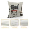 thumbnail image 4 of YINGXI  Decorative Pillow Cover Film Directors Chair with Megaphone Projector Camera and Clapboard Work on The of Flat Cartoon Objects Throw Pillow Case Home Decor Pillowcase 24x24in, 4 of 5
