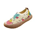 thumbnail image 2 of EKVAHL Womens Orthopedic Walking Sneakers, Breathable Slip On Print Arch Support Wide Width Athletic Loafers, Outdoor Daily Walking Shoes Beige, 2 of 4