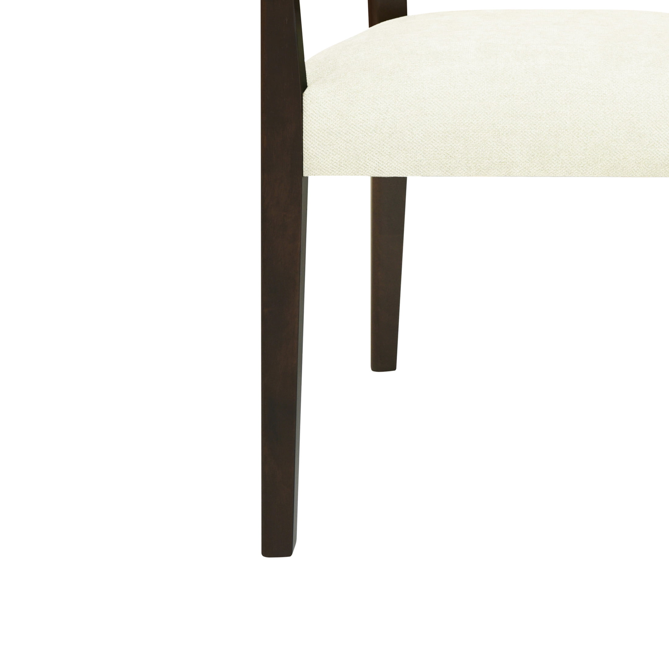 Christopher Knight Home Mid-Century Modern Rattan Dining Chairs, Upholstered Armchairs, Solid Wood, Dark Brown+Beige, Set of 2