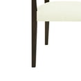 thumbnail image 4 of Christopher Knight Home Mid-Century Modern Rattan Dining Chairs, Upholstered Armchairs, Solid Wood, Dark Brown+Beige, Set of 2, 4 of 7