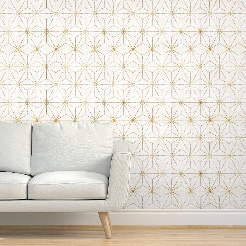 GlucksteinElements Deco Geometric Warm Grey Gold Peel and Stick Wallpaper   The Home Depot Canada