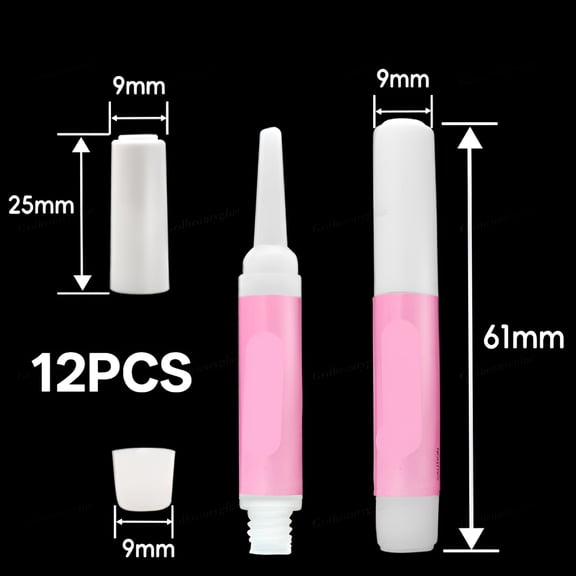 RAGUPEL Super Strong & Long-Lasting Nail Glue for Acrylic Nails, Press Ons & Broken Nails, Professional Adhesive for Nail Art Supplies, 0.07Oz/Pcs (12Pcs)