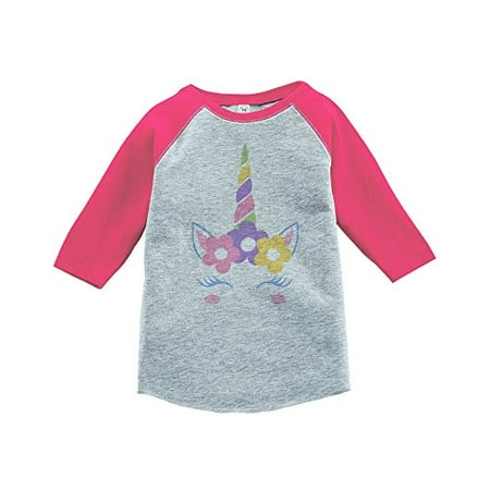 

7 ate 9 Apparel Girl s Easter Unicorn Pink Baseball Tee