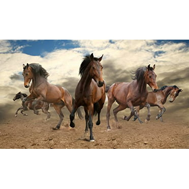 1/4 Sheet Herd of Horses Edible Frosting Cake Topper* - Walmart.com
