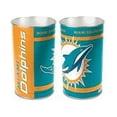 thumbnail image 2 of NFL Miami Dolphins Metal Wastebasket 15" Wincraft, 2 of 2