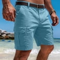 thumbnail image 2 of VV AVEORS Cargo Shorts For Men Stretch Ripstop Walking Shorts Multi Pockets Casual Athletic Work Hiking Short Pants Big And Tall Sky Blue XL, 2 of 5