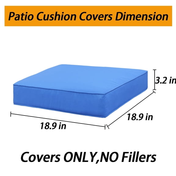FKS LIFE Outdoor Seat Cushion Set, 20" x 20" x 4" Patio Furniture Chair Cushions Replacement for Sofa Couch 2 Set