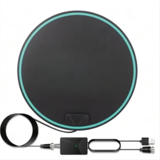 Antena HDTV Digital con Amplificador de Señal Compatible con Antena de TV de Alta Ganancia 4K 1080P UHF VHF para Canales Locales