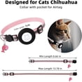 thumbnail image 7 of Airtag Cat Collar, Air tag Cat Collar with Bell and Safety Buckle in 3/8" Width, Reflective Collar with Waterproof Airtag Holder Compatible with Apple Airtag for Cat Dog Kitten Puppy, 7 of 7