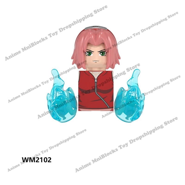 Bloques de Naruto WM6109, figuras de acción de anime, Sasuke, Kakashi, Madara, Zetsu, Might Guy, Rock Lee, mini juguetes de montar, regalos para niños qym unisex