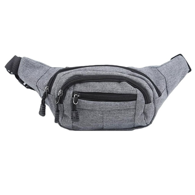 Sac Banane pour Hommes et Femmes, Sac de Taille Imperméable pour Randonnée Voyage Course Gris