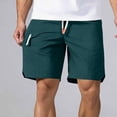 thumbnail image 4 of EOYWHK Mens Basketball Shorts Quick Dry with Pockets Elastic Waist Mens Active Shorts Soft Lightweight Breathable for Workout Training Army Green, Size L, 4 of 8