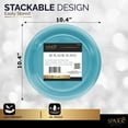 thumbnail image 3 of Disposable Plastic Plates Blue, 10.4 Inches Plastic Dinner Plates, Strong and Sturdy Disposable Plates for Party, Dinner, Holiday, Picnic, or Travel Party Plates, Pack of 50 - By Amcrate, 3 of 6