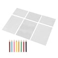 thumbnail image 3 of Papel De Película Retráctil, 6 Hojas De Material BOPS Operación Simple Papel Termorretráctil De Flores Dos Lados Con 8 Lápices De Colores Para Joyería, 3 of 7