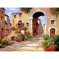 thumbnail image 2 of Borelli, Guido 32x25 White Modern Wood Framed Museum Art Print Titled - Lentrata al Borgo, 2 of 4
