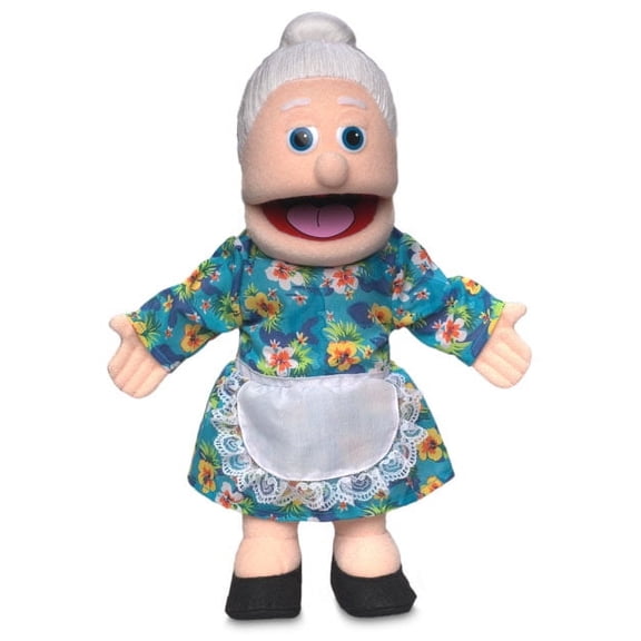 14" Granny, Peach Grandmother, Hand Puppet, by Silly Puppets