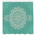 thumbnail image 2 of Ambesonne Oriental Shower Curtain, Mandala Art Design Floral, 69"Wx84"L, Seafoam Eggshell, 2 of 4