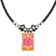 thumbnail image 1 of orange vortex mexico totems antigua civilización dibujo collar a mano colgante de cuerda de cuero Unbranded M, 1 of 3