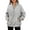 Grey, variant on comerut Women Autumn Casual Sweatshirt Half Zip Pocket Solid Color Long Sleeves Stand Half High Collar Warm Windproof Winter Loose Ladies Female Pullover Hoodie Top