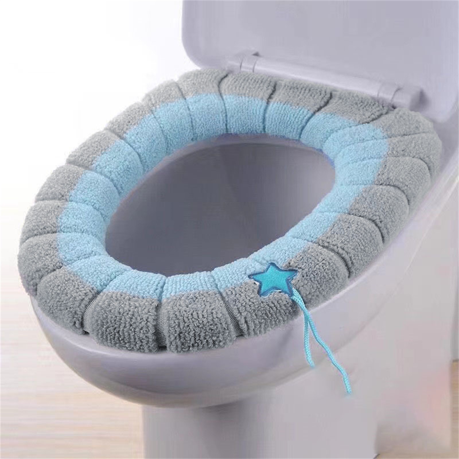 Soft Bathroom Padded Toilet Seat Stretchable Fibres Easy To Fit