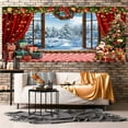 thumbnail image 3 of 16X7FT Christmas Garage Door Decorations Winter Christmas Wooden Window Decoration Kids Door Cover Farmhouse Snow Pine Tree Party Decor Birthday Banner Cabin Xmas Photo Background Photography Backdrop, 3 of 5