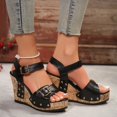 thumbnail image 5 of Sopiago Women'S Thong Sandal Women's Sandals Open Toe Back Ankle Tie Chunky Heels Sandals Black,8, 5 of 9