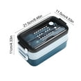 thumbnail image 3 of Vacemry Under $5 Double Layer Lunch Box Container, Microwave Safe Food Storage with Dividers Compartments, Leak Proof Meal Prep Container for Office School Use, 3 of 6