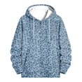 thumbnail image 3 of HAYIMI Sweatshirts Men Casual Leopard Pattern Zip Front Hoodie Drawstring Hood Pocket Long Sleeve Relaxed Streetwear Jacket Birthday Tops, 3 of 3