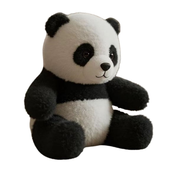 25cm Cartoons Pandas Plushs Ornament Cute Emotionals-Support Stuffed Doll for Desk Car and Home Decoration