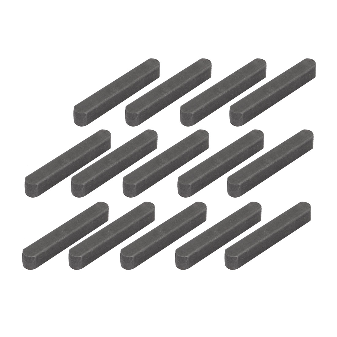 Unique Bargains 40mmx6mmx6mm Carbon Steel Key Stock Keystock Gray 14pcs