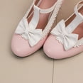 thumbnail image 4 of Miluxas Women's Cute Retro Shoes Stylish T Strap Mary Janes Chunky Heeled Shoes Sweet Block Heeled Bowknot Pumps Pink 7.5(40), 4 of 8