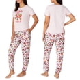 thumbnail image 2 of Richard Leeds International Womens Strawberry Shortcake Matching 2 Piece Short Sleeve Pajama Top & PJs Jogger Pants Set with Pockets - Soft & Cozy Sleep & Loungewear Pajamas Sets for Women, Pink XS, 2 of 2