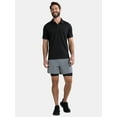 thumbnail image 3 of Athletic Works Men's & Big and Tall Men's Active Mesh Polo Shirt, Size XS-5XL, 3 of 5