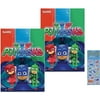 PJ Masks Birthday Party Supplies Bundle Pack includes 16 Party Favor Loot Bags and 1 Dinosaur Sticker Sheet