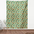 thumbnail image 4 of Ambesonne Retro Fabric by the Yard Upholstery, Grunge Colorful Hexagons, 2 Yards, Multicolor, 4 of 5