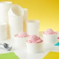 thumbnail image 2 of Juvale Ice Cream Cups - 8 oz, White, 100 Count - Disposable Paper Dessert & Sundae Cups & Ice Cream Bowls for Sundae Bar, 2 of 10