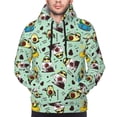 thumbnail image 4 of KLL Green Cute Avocado Print Mens Hoodie Long Sleeve Casual Pullover Hooded Sweatshirt Fashion Drawstring Hoodies with Pocket-XX-Large, 4 of 6