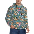 thumbnail image 2 of Sikiie Foxes and Birds in Forest Men's Hoodie, Essentials Hoodie, Sweatshirt, Pullover Hooded Sweatshirt for Men-Large, 2 of 7