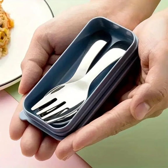 Individually Box-Packed Short Handle Spoon and Fork Set, Stainless Steel Mini Spoon & Fork, Mini Silverware for Canisters Salt Condiments Dessert Candy Buffet Tasting (Silver)