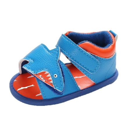 

SHOPESSA Baby Kids Boys Girls Sandals Summer Shark Soft Flat Shoes Open Toe Comfortable Ankle Strap Sandals Non-slip Sandals Apply to Outdoor Toddler Walk Early Access Deals Gift for Baby Family gifts