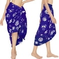 thumbnail image 4 of HAPPY BAY Women's Beachwear Summer Beach Coverups Wrap Bathing suit Costumes Bikini Wraps Skirt Sarong Cover ups for Women One Size Clip Art Skull, Royal Blue, 4 of 6