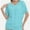 Turquoise, variant on Women's V Neck Tunic Tops Short Sleeve T Shirts with Side Shirring Ruched Blouse Shirts