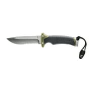 Gerber Ultimate Knife, 4.75" Fixed Blade with Fire Starter, Survival Gear and Equipment, Gray/Green