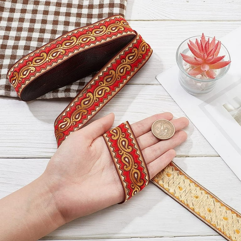 【新品】bow.a ボウエー INDIAN CUT JACQUARD TOPS Amazon.com: NBEADS 7.7 Yards Gold Jacquard Ribbon Trim, 1-1