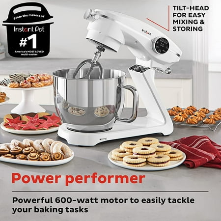 

Stand Mixer Pro 10-Speed Tilt-Head Electric Mixer with Digital Interface 7.4-Qt Stainless Steel Bowl From the Makers of 600W Lightweight Whisk Dough Hook and Mixing Paddle Pearl