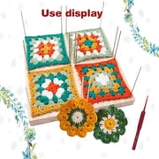 YMWVH 11 Wooden Crochet Blocking Board (1 Pack) with 20 Pins, Granny Square Crochet Project Accessory, Gift for Crocheters